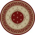 Concord Global Trading Concord Global 63104 3 ft. 11 ft. x 5 ft. 7 in. Jewel F. Lys Medallion - Red 63104